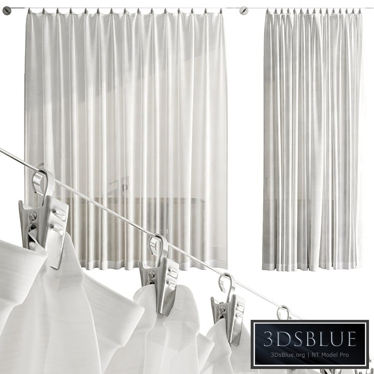 Bathroom Curtains pinned by clamp