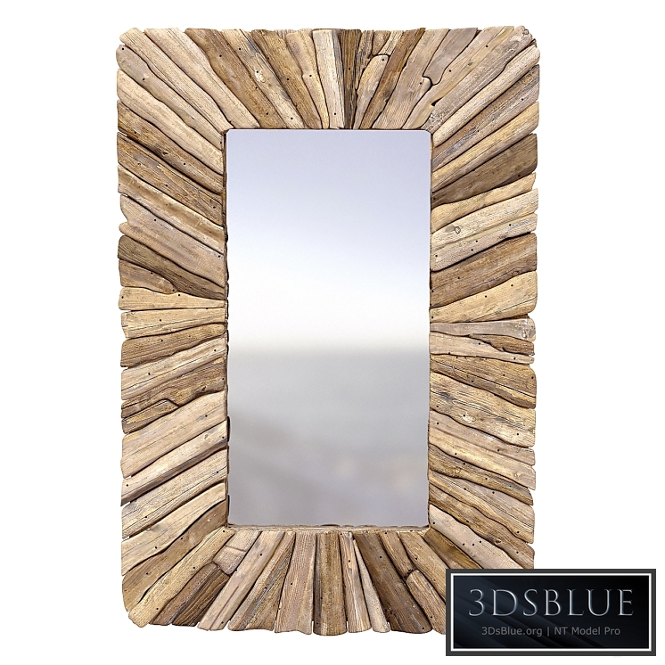 Bazar Bizar Driftwood Framed Mirror wooden Natural M