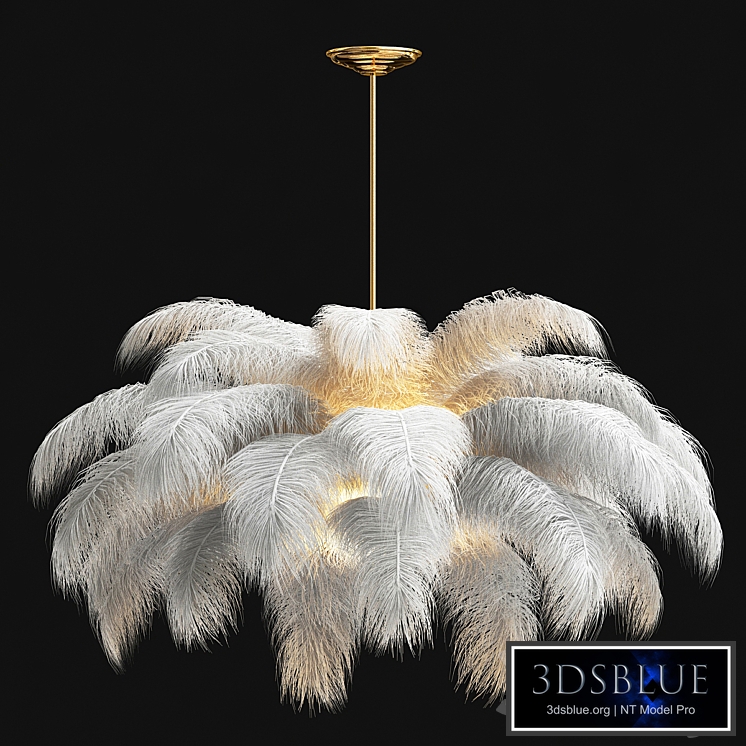 Ostrich Feather Chandelier