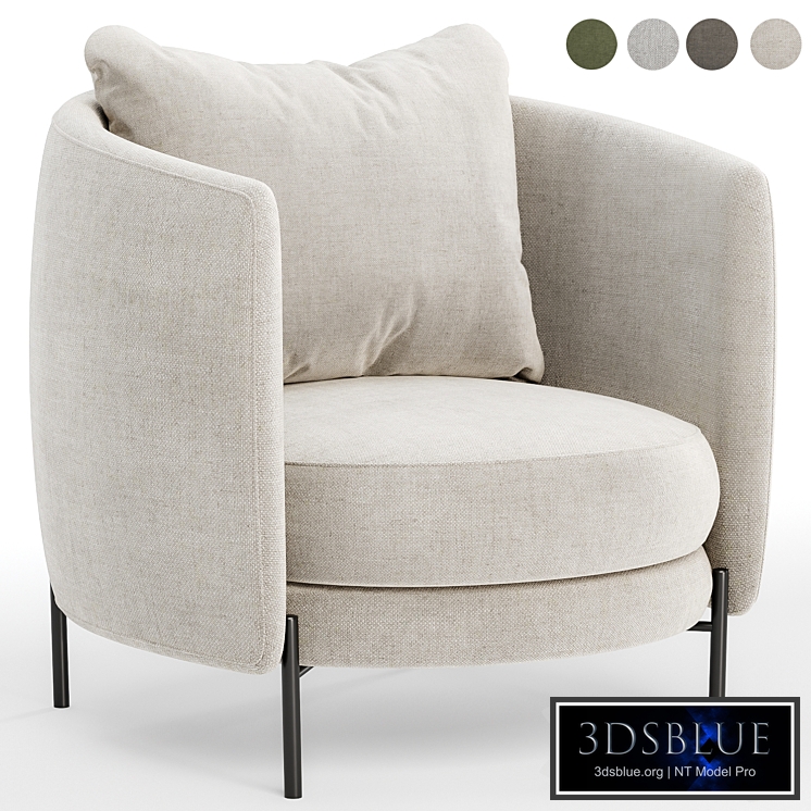 Fauteuil in tweed, Arcus design E. Gallina