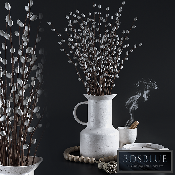 Decorative set with Willow Branches