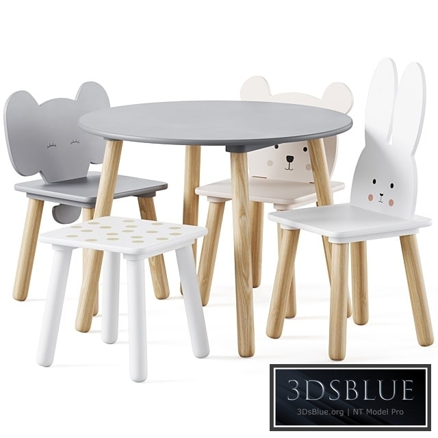 Table and Animal Kids Chair by jabadabado