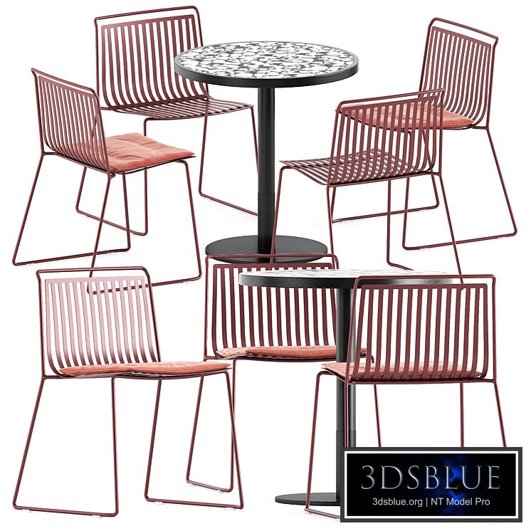 Alo Outdoor chair by ondarreta and Briscola table by miniforms