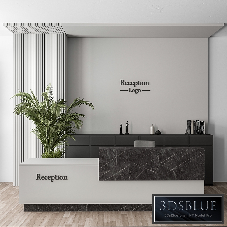 Reception Desk and Wall Decoration - Office Set 311
