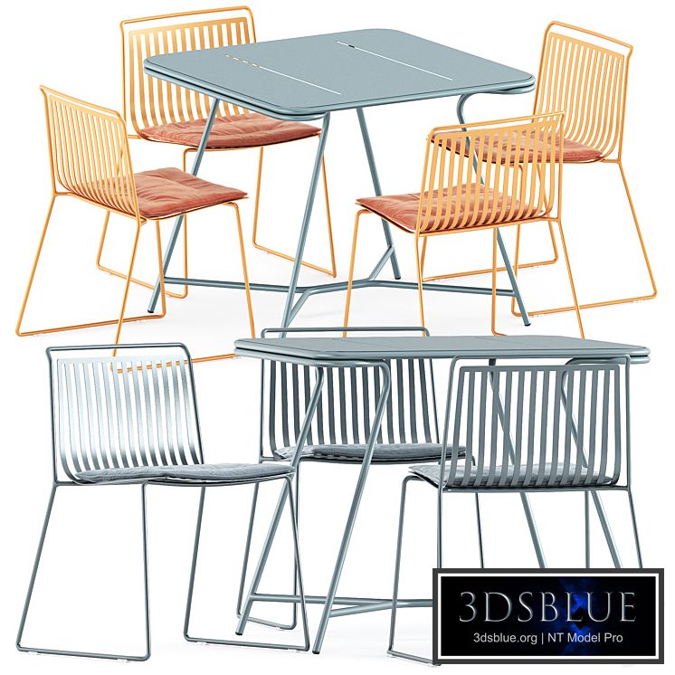 Alo Outdoor chair by ondarreta and Totem table by Garda Furniture