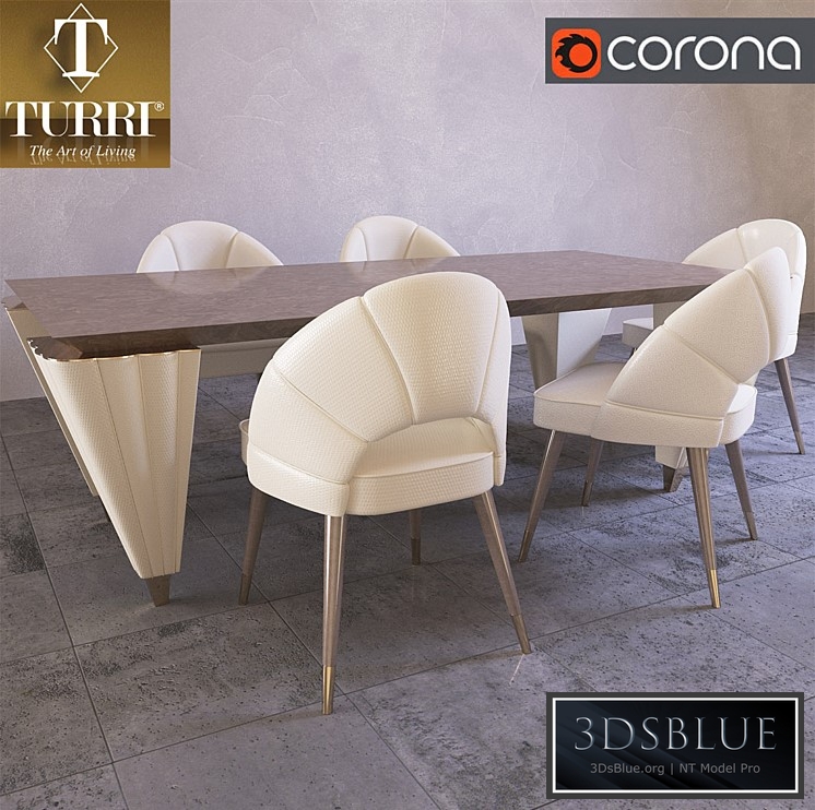 Table and chairs Turri Orion