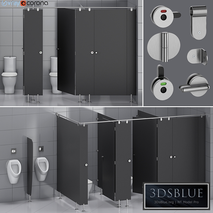Sanitary partitions for public toilets FunderMax 1 (constructor)