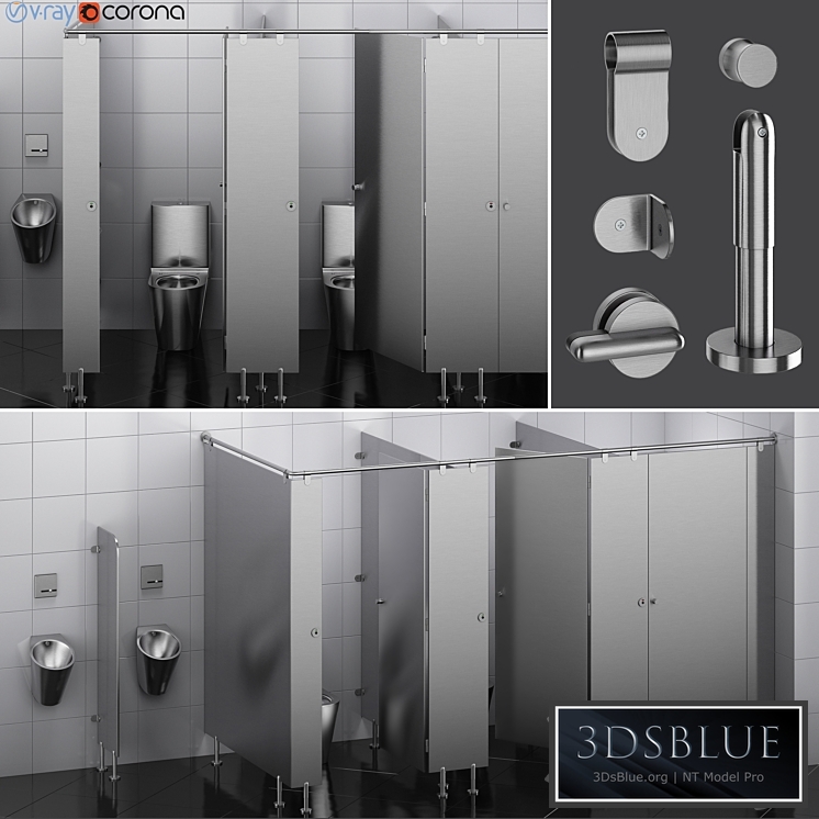 Sanitary partitions for public toilets FunderMax 2 (designer)