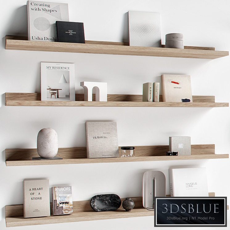 Decorative set 042 bookshelf