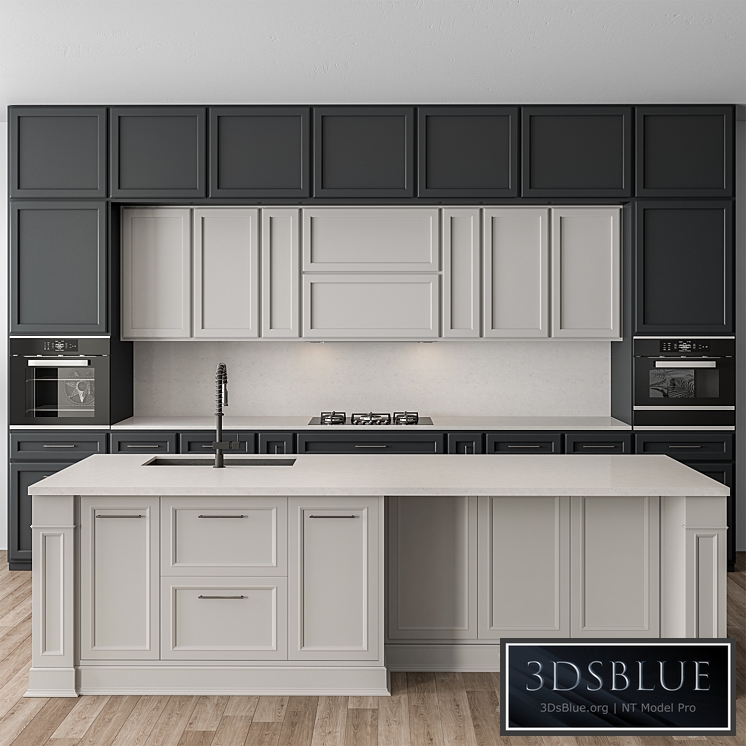 Kitchen NeoClassic - Navy Blue and White Set 65