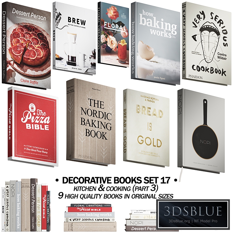 146 decorative books set 17 kitchen and cooking P03