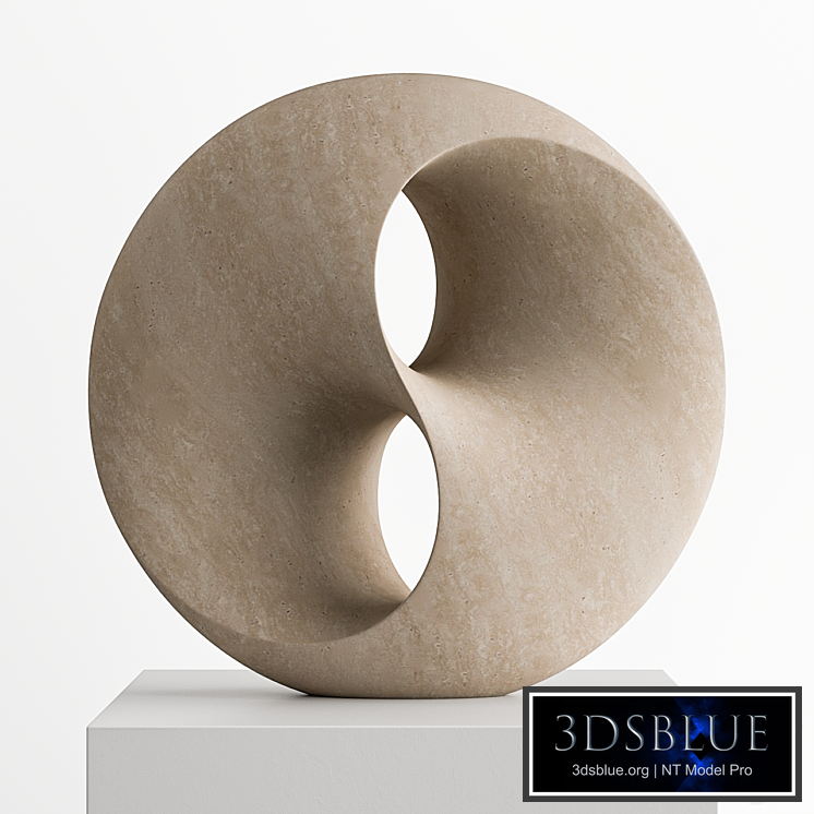 Abstract sculpture. Mobius strip. trifoil knot
