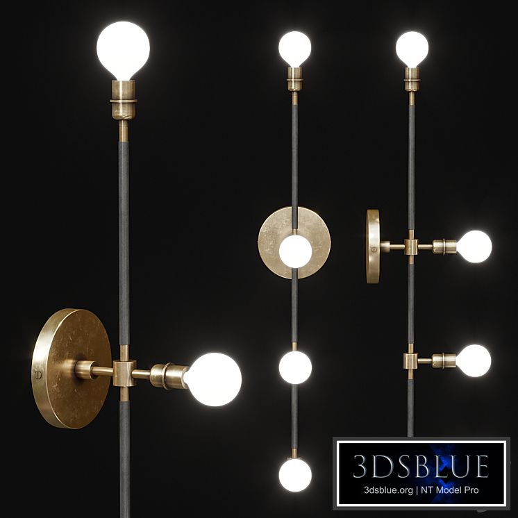 Apparatus Vanity Leather Brass Sconce