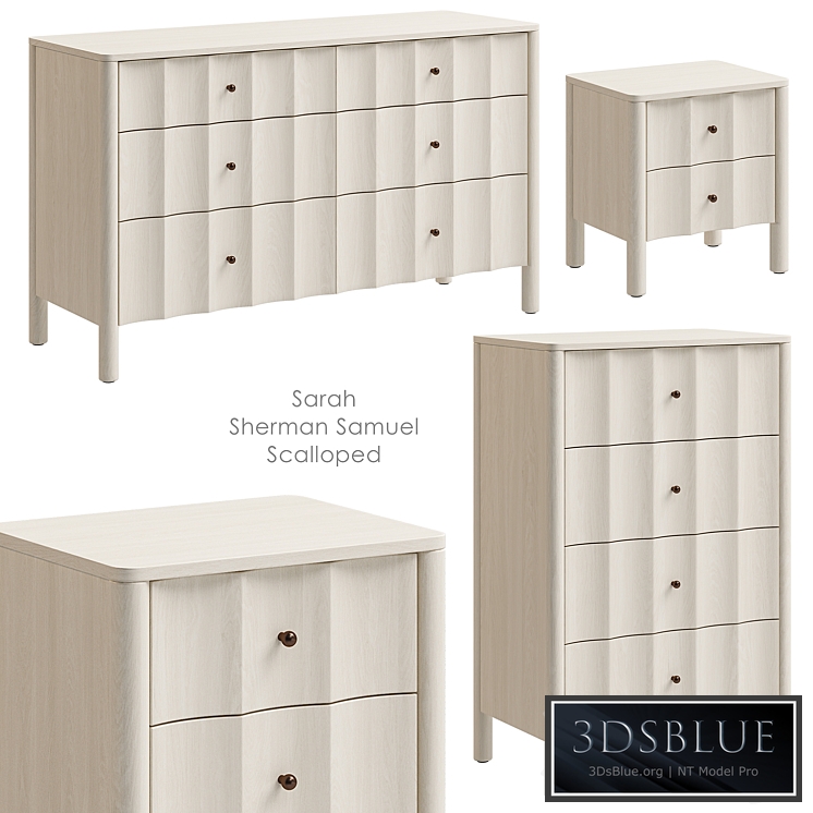 Sarah Sherman Samuel Scalloped Nightstand and chest of drawers West Elm