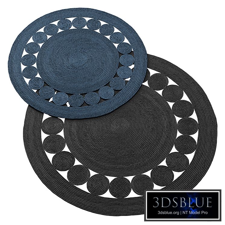 Natural Round shape Braided Jute Rug