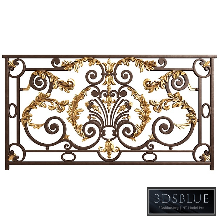 Classic forging wrought iron railing
