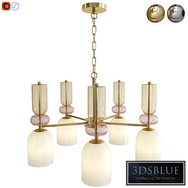 Pendant chandelier Lumion Gillian 5235/5. 4589/5
