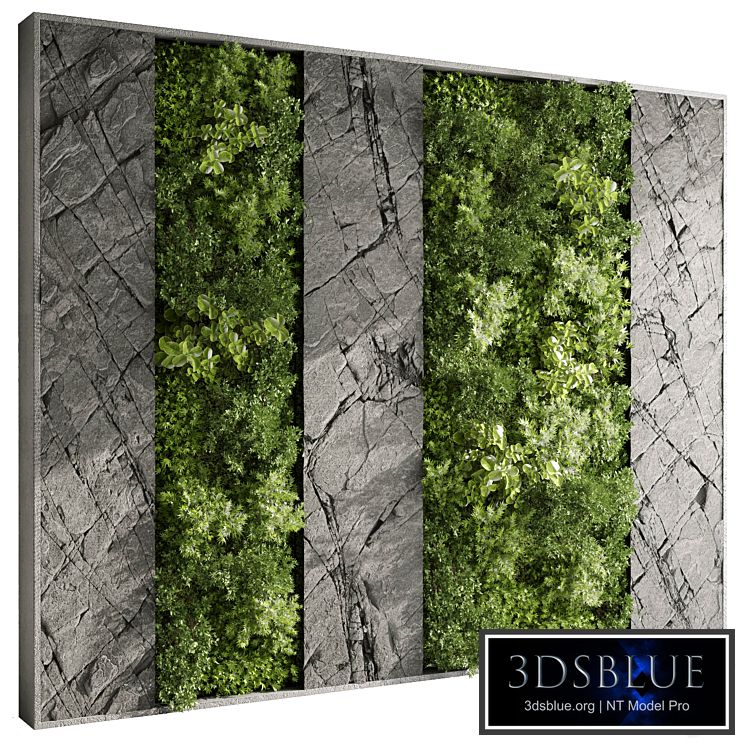 Vertical Wall Garden With Rock frame - 27