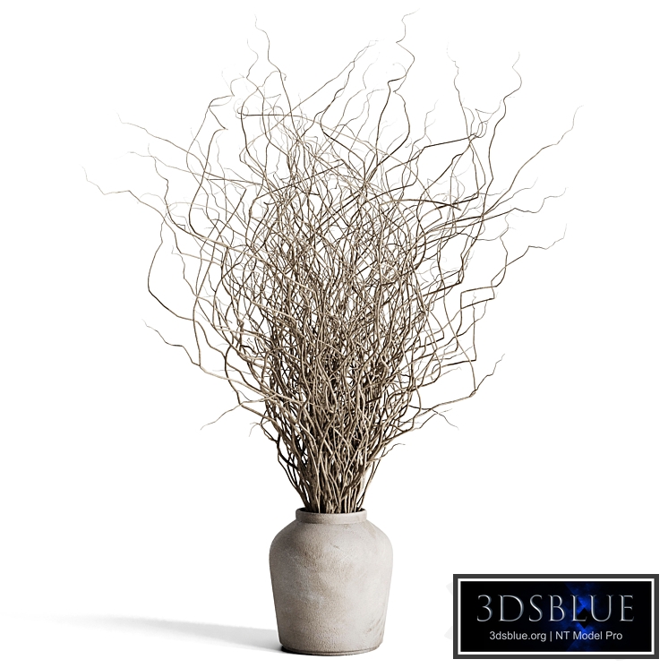 Dried branches with concrete vase - bouquet 21