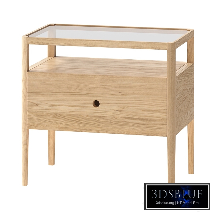 ETHNICRAFT Spindle Nightstand Bedside Table
