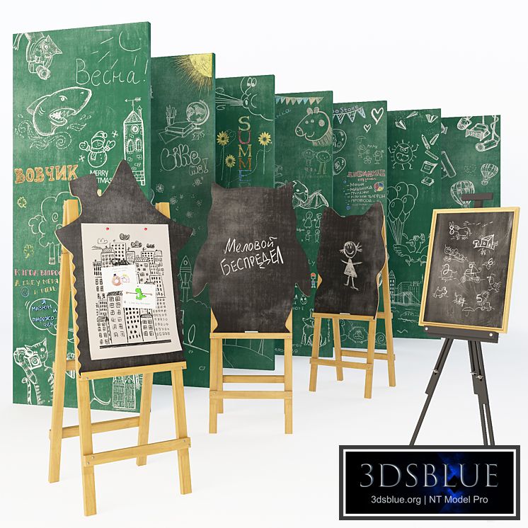 Set for creating slate surfaces with chalk drawings 4