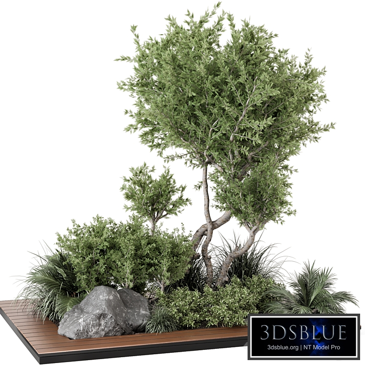 Outdoor Garden Set Bush and Tree - Garden Set 813