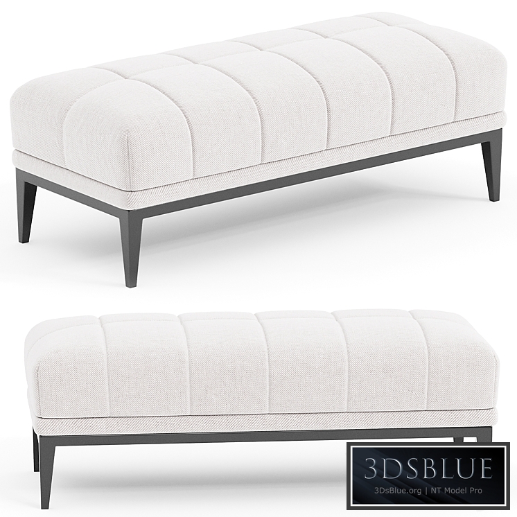 Eichholtz Aurelio White Tufted Upholstered Bench