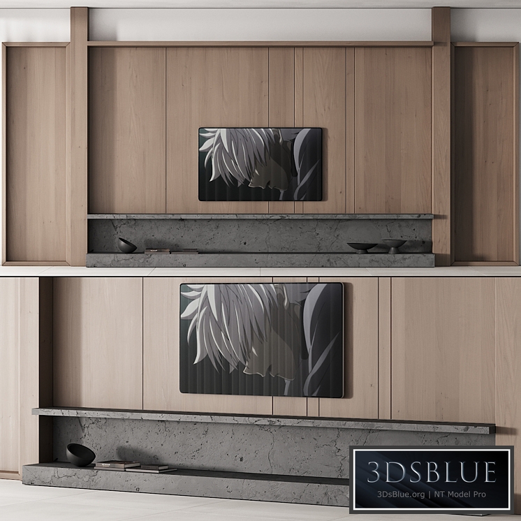 149 tv wall kit 01 modern japandi oak wood 01