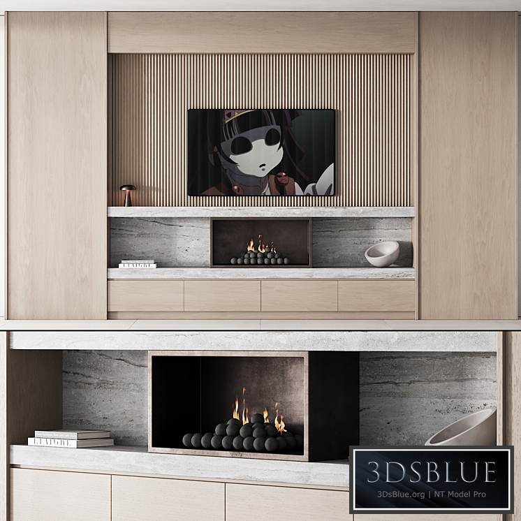 150 tv wall kit 02 modern japandi oak wood 02