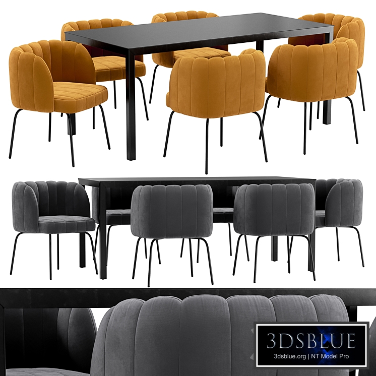 Douna Dining Chair and Hiba Table