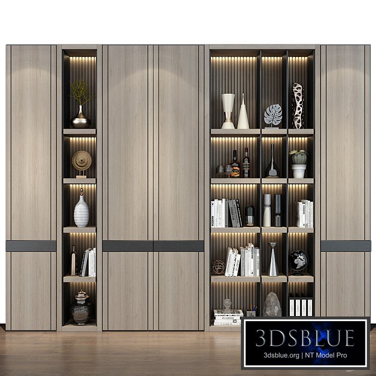 Modern luxury wooden bookshelf GHS-2358