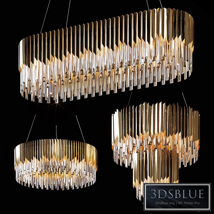 Pendant chandeliers Delamp Facet Crystal