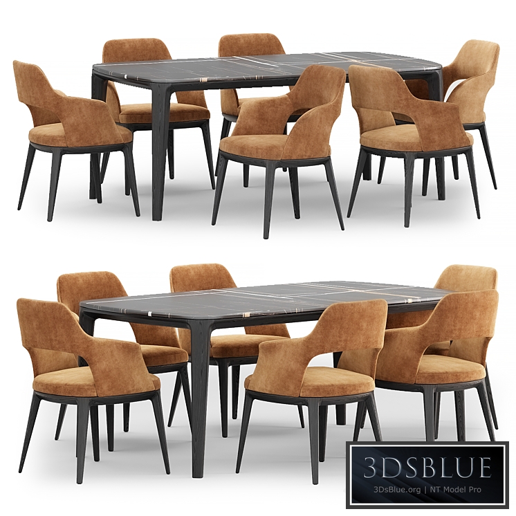 Sophie chair with Henry table by Poliform