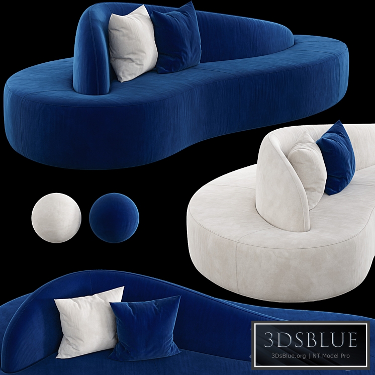 Star Blue Double-Sided Sofa
