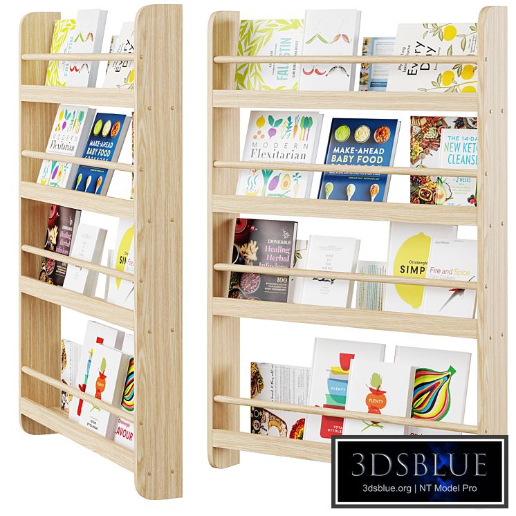 Wall mounted cookbook shelf by Minime
