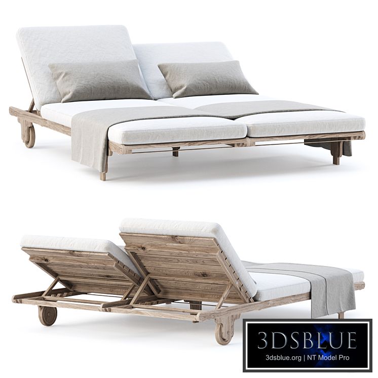 Eva double chaise lounge EV22 by Bpoint Design / Garden chaise lounger