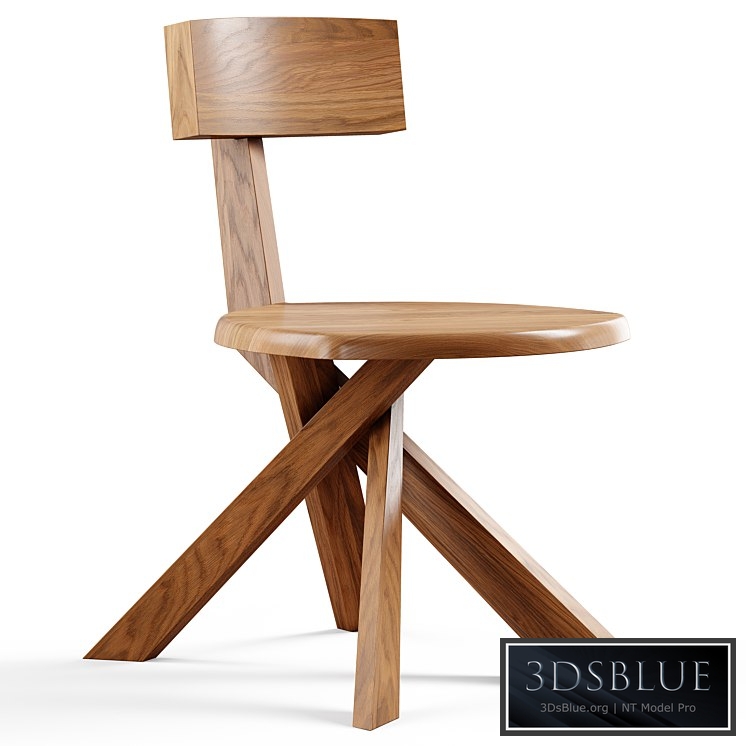 Pamono - Solid Elm Model S34 Dining Chair by Pierre Chapo, 1960s