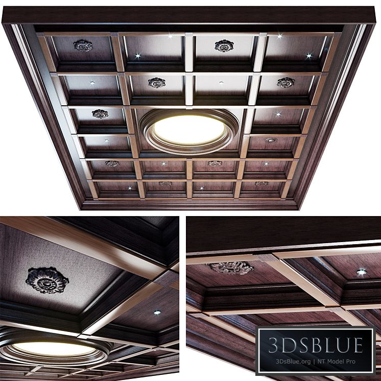 Set for coffered ceiling No. 4 - wenge color