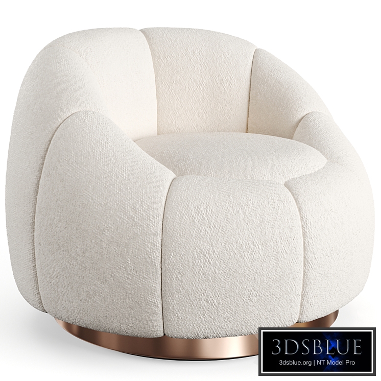 Swivel Chair Inger - Boucle Cream