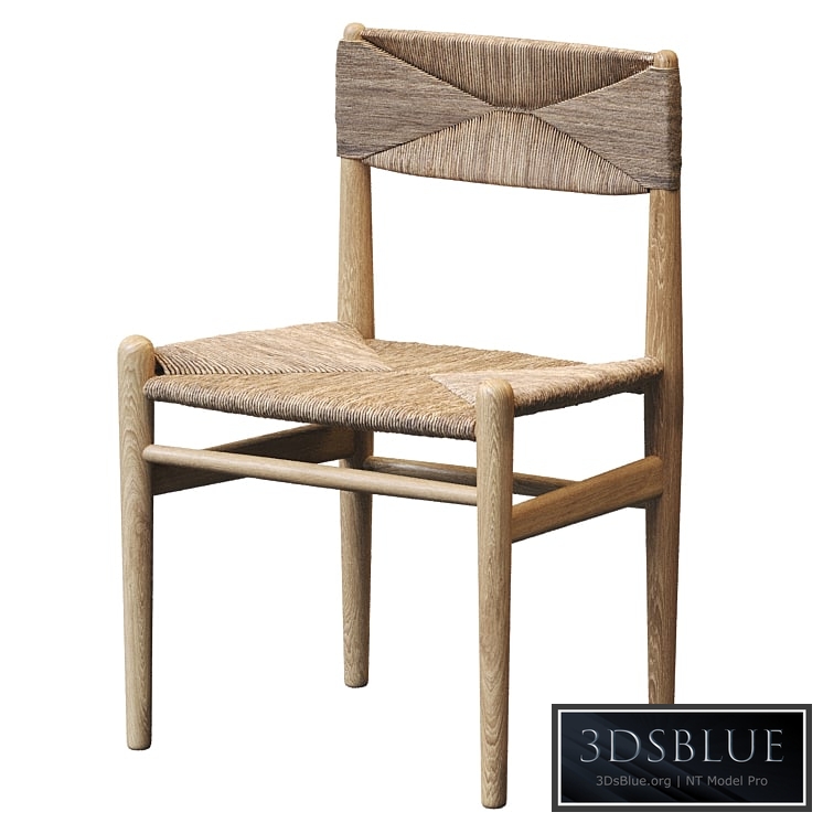 Rustic Wood and Woven Chair - Set 01