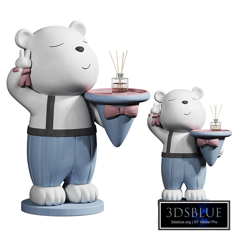 Bear ornaments ceramic ornaments shelf tray