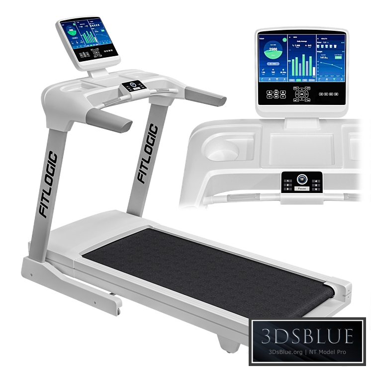 Treadmill FitLogic White
