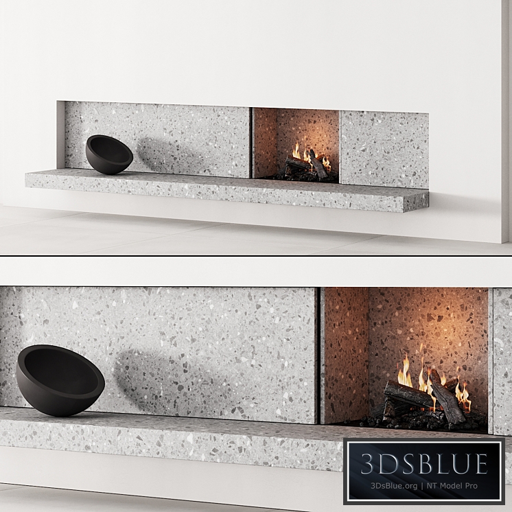 158 fireplace decorative wall kit 04 minimal terrazzo chimney 00