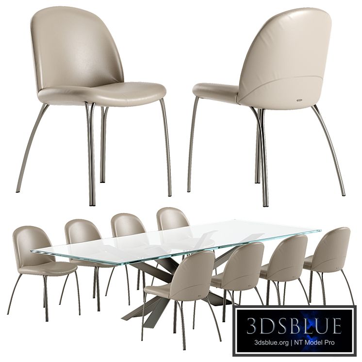 Cattelan Italia Lancer table Holly chair set