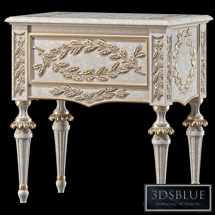 roberto giovannini night stand with laurel carving art 684PL