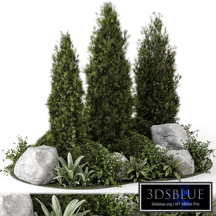 Outdoor Garden Set Bush and Tree - Garden Set 846
