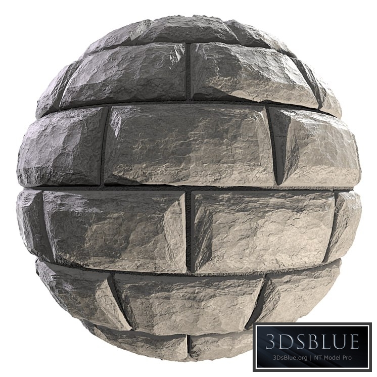 Wall of white wild stone material