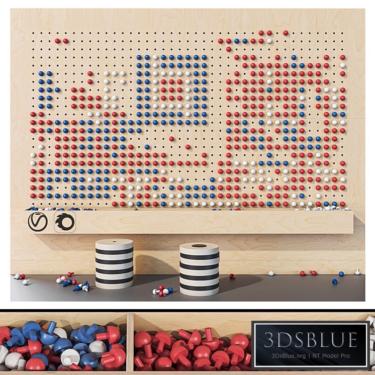 Wooden game board for nursery No. 2