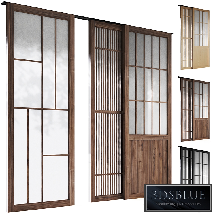 Decorative sliding partition shoji Japanese 5