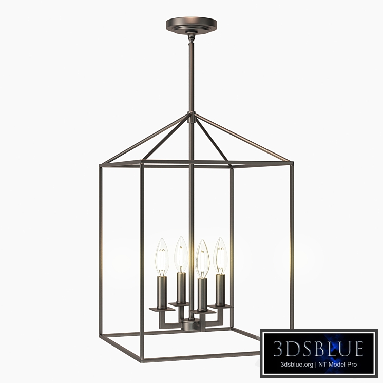 Ellis 4 - Light Lantern Rectangle Chandelier